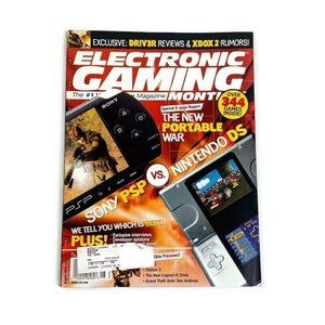 Electronic Gaming Monthly Magazine Portable War PSP Vs DS 181 Aug 04 *MINOR WEAR